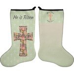 Easter Cross Holiday Stocking - Double-Sided - Neoprene