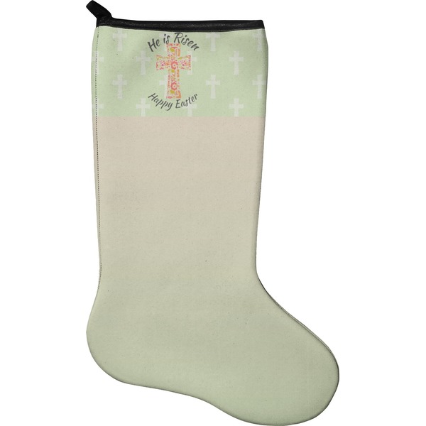 Custom Easter Cross Holiday Stocking - Single-Sided - Neoprene