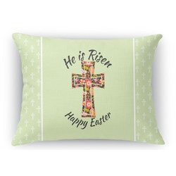 Easter Cross Rectangular Throw Pillow Case - 12"x18"