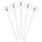 Easter Cross White Plastic 5.5" Stir Stick - Fan View