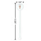 Easter Cross White Plastic 5.5" Stir Stick - Round - Dimensions