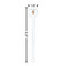 Easter Cross White Plastic 7" Stir Stick - Round - Dimensions