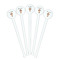 Easter Cross White Plastic 7" Stir Stick - Round - Fan View