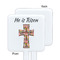 Easter Cross White Plastic Stir Stick - Single Sided - Square - Approval