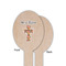 Easter Cross Wooden Food Pick - Oval - Single Sided - Front & Back