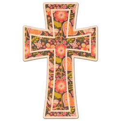 Easter Cross Genuine Maple or Cherry Wood Sticker