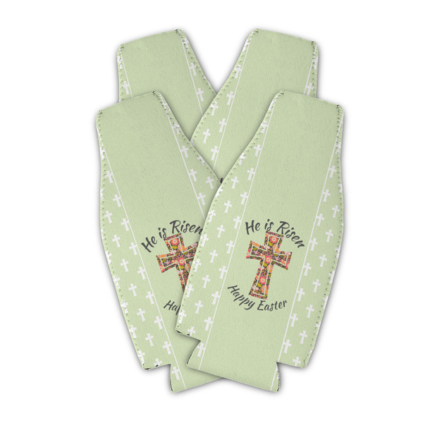 Custom Easter Cross Zipper Bottle Cooler - Set of 4