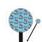 Custom Prince Black Plastic 5.5" Stir Stick - Round - Closeup