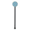 Custom Prince Black Plastic 5.5" Stir Stick - Round - Single Stick