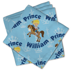 Custom Prince Cloth Cocktail Napkins - Set of 4 w/ Name All Over