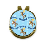 Custom Prince Golf Ball Marker - Hat Clip - Gold