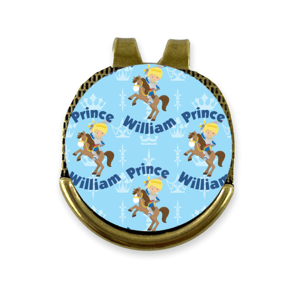 Custom Custom Prince Golf Ball Marker - Hat Clip - Gold