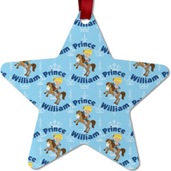 Custom Prince Metal Star Ornament - Double Sided w/ Name All Over