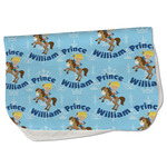 Custom Prince Burp Cloth - Fleece w/ Name All Over