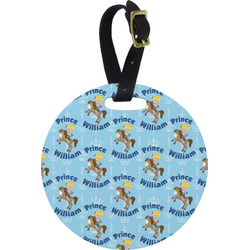 Custom Prince Plastic Luggage Tag - Round (Personalized)