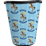 Custom Prince Waste Basket - Double Sided (Black) (Personalized)