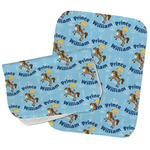 Custom Prince Burp Cloths - Fleece - Set of 2 w/ Name All Over