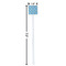 Custom Prince White Plastic Stir Stick - Square - Dimensions