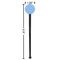 Prince Black Plastic 7" Stir Stick - Round - Dimensions