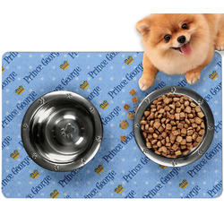 Prince Dog Food Mat - Small w/ Name All Over