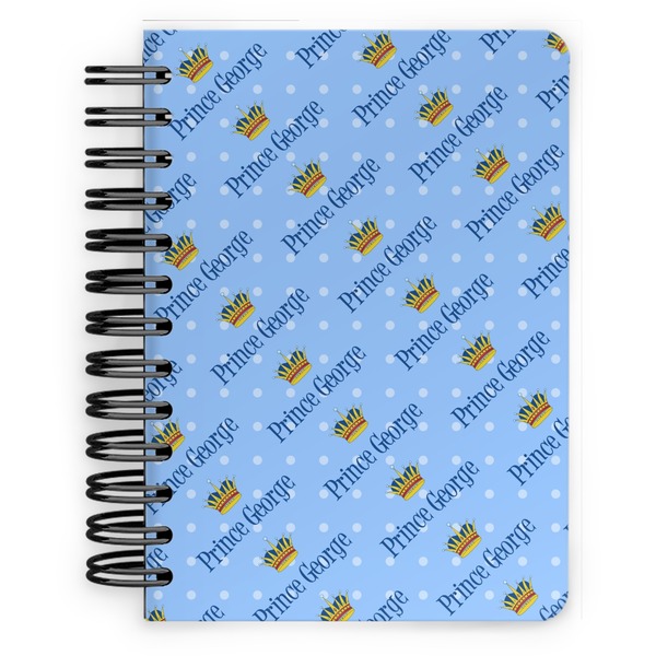 Custom Prince Spiral Notebook - 5x7 w/ Name All Over