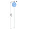 Prince White Plastic 5.5" Stir Stick - Round - Dimensions