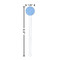 Prince White Plastic 7" Stir Stick - Round - Dimensions