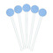 Prince White Plastic 7" Stir Stick - Round - Fan View