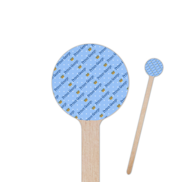 Custom Prince 7.5" Round Wooden Stir Sticks - Double Sided (Personalized)