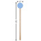 Prince Wooden 7.5" Stir Stick - Round - Dimensions