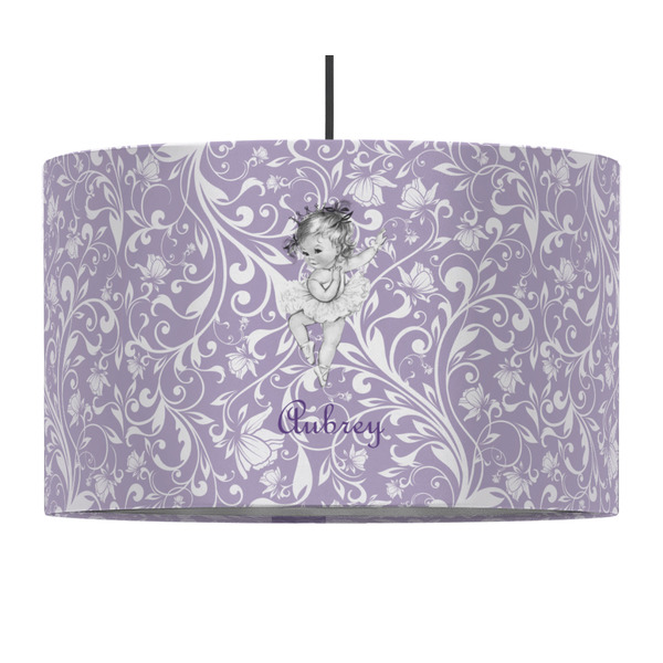 Custom Ballerina 12" Drum Pendant Lamp - Fabric (Personalized)