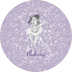 Ballerina Multipurpose Round Labels - 3" (Personalized)