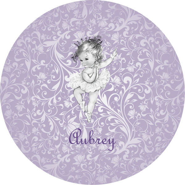 Custom Ballerina Multipurpose Round Labels - 5" (Personalized)