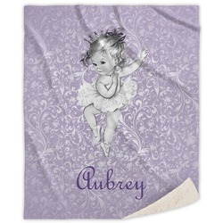 Ballerina Sherpa Throw Blanket - 50"x60" (Personalized)