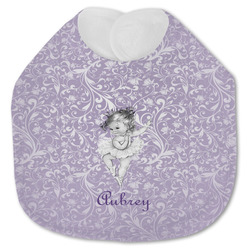 Ballerina Jersey Knit Baby Bib w/ Name or Text
