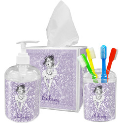 Ballerina Acrylic Bathroom Accessories Set w/ Name or Text