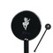 Ballerina Black Plastic 5.5" Stir Stick - Round - Closeup