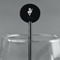 Ballerina Black Plastic 5.5" Stir Stick - Round - Main