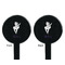 Ballerina Black Plastic 7" Stir Stick - Double Sided - Round - Front & Back