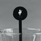 Ballerina Black Plastic 7" Stir Stick - Round - Main