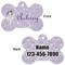 Ballerina Bone Shaped Dog Tag - Front & Back