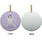 Ballerina Ceramic Flat Ornament - Circle Front & Back (APPROVAL)