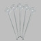 Ballerina Clear Plastic 7" Stir Stick - Round - Fan View