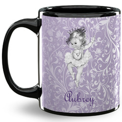 Ballerina 11 Oz Coffee Mug - Black (Personalized)