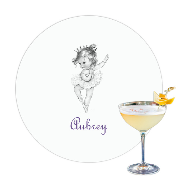 Custom Ballerina Printed Drink Topper - 3.25" (Personalized)