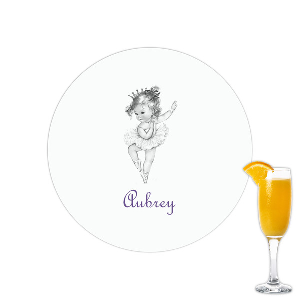 Custom Ballerina Printed Drink Topper - 2.15" (Personalized)