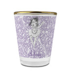 Ballerina Glass Shot Glass - 1.5 oz - with Gold Rim - Single (Personalized)