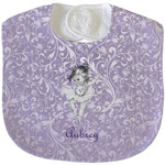 Ballerina Velour Baby Bib w/ Name or Text