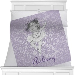 Ballerina Minky Blanket - Toddler / Throw - 60"x50" - Double Sided (Personalized)