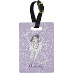 Ballerina Plastic Luggage Tag - Rectangular w/ Name or Text